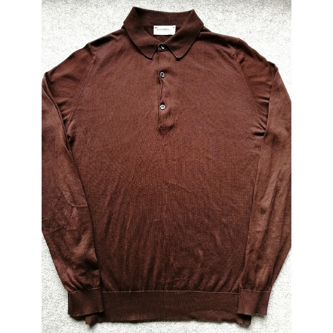 JOHN SMEDLEY(ジョンスメドレー)の【美品】JOHN SMEDLEY ジョンスメドレー コットンニット ポロシャツ メンズのトップス(ポロシャツ)の商品写真