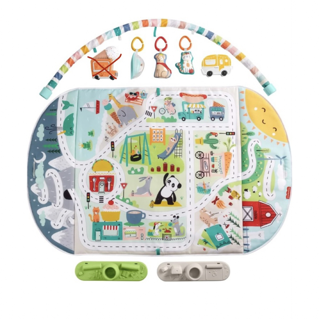 Fisher-Price(フィッシャープライス)の【直接取引埼玉県北葛飾郡杉戸】フィッシャープライス3WAY! 遊べる地図マット キッズ/ベビー/マタニティのおもちゃ(ベビージム)の商品写真