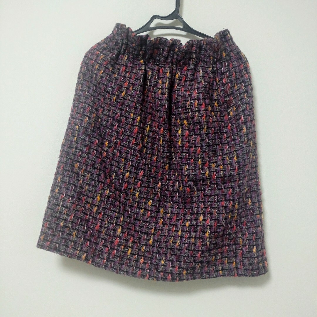 ツイード　ミックスカラー　ミニスカート レディースのスカート(ひざ丈スカート)の商品写真