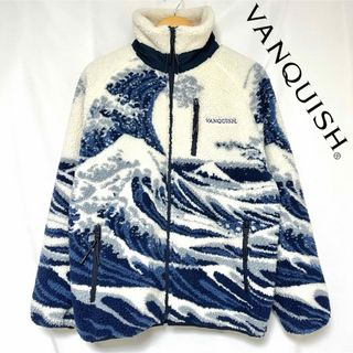 レア VANQUISH 葛飾北斎 浮世絵 ボアジャケット M