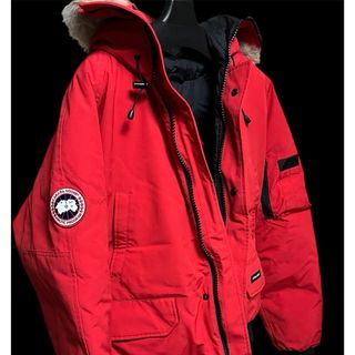 カナダグース(CANADA GOOSE)の美品☆CANADA GOOSE(カナダグース)ダウンジャケット 赤レッド(ダウンジャケット)