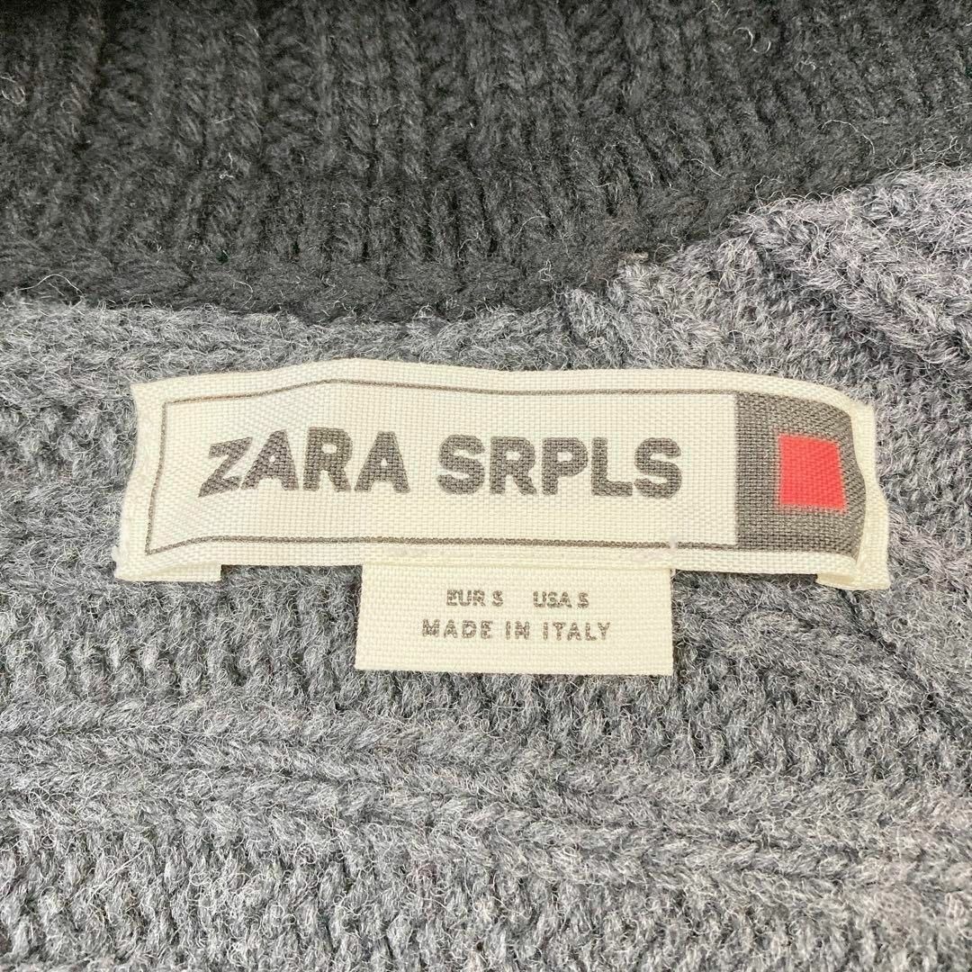 ZARA(ザラ)のZARA ニット　ポンチョ　タートル　ティアード　フリル　グレー　カーキ　F レディースのジャケット/アウター(ポンチョ)の商品写真