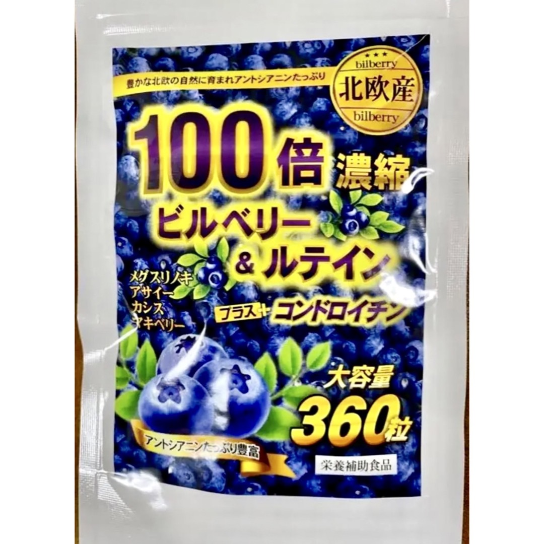 100倍濃縮ビルベリー　ルテイン　6ヶ月分  大容量　半年 食品/飲料/酒の健康食品(その他)の商品写真