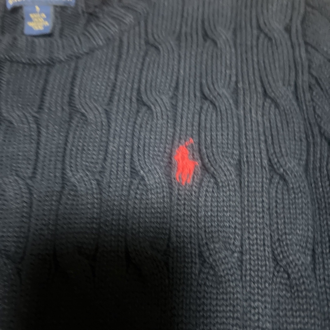 POLO（RALPH LAUREN）(ポロ)の売切れ美品男児女児どちらにも。ポロラルフローレンのキッズケーブルセーターです。 キッズ/ベビー/マタニティのキッズ服男の子用(90cm~)(ニット)の商品写真