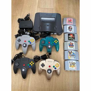 ニンテンドウ64(NINTENDO 64)のNintendo64本体、コントローラー、ソフト(家庭用ゲーム機本体)