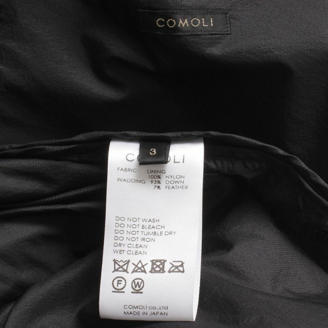 COMOLI(コモリ)の23AW COMOLI ダウンベスト サイズ3 Y03-01018 コモリ メンズのジャケット/アウター(ダウンベスト)の商品写真