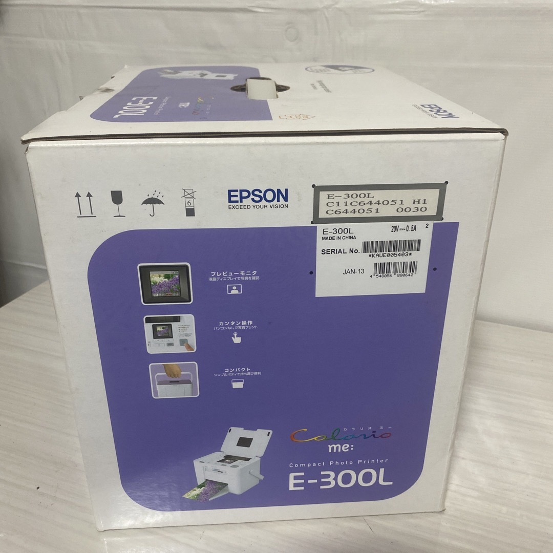 EPSON(エプソン)のEPSON フォトプリンター カラリオミー E-300L スマホ/家電/カメラのPC/タブレット(PC周辺機器)の商品写真