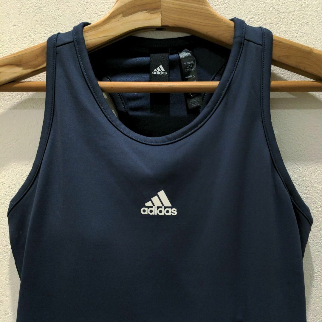 adidas(アディダス)のadidas アディダス カップ付 タンクトップ ネイビー 希少サイズ XS レディースのトップス(タンクトップ)の商品写真