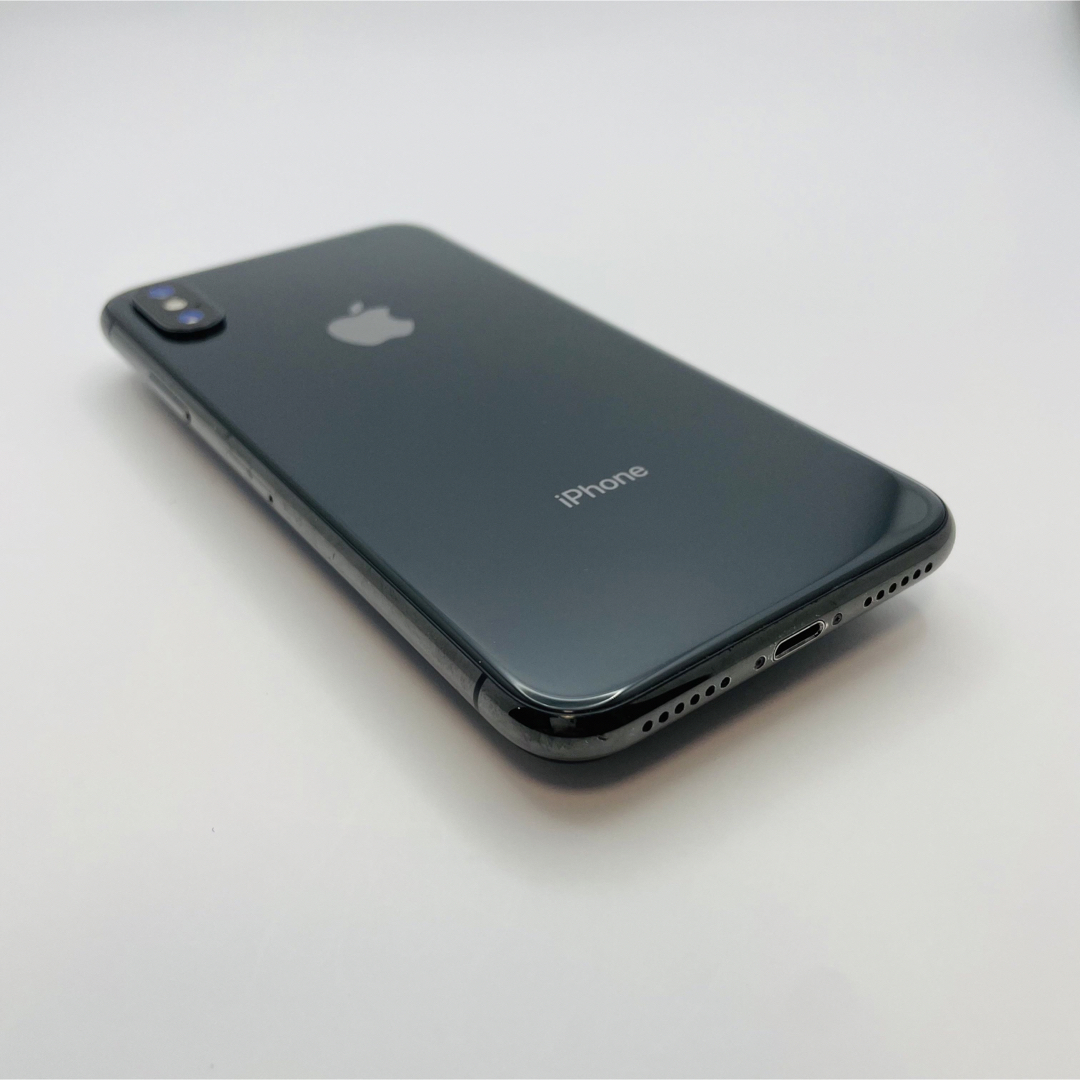 iPhone(アイフォーン)の【上美品】iPhoneX 256GB space grey SIMフリー スマホ/家電/カメラのスマートフォン/携帯電話(スマートフォン本体)の商品写真