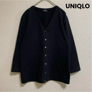 ユニクロ(UNIQLO)のst331 ユニクロ UNIQLO レディースカーディガン 7分袖 Lサイズ(カーディガン)