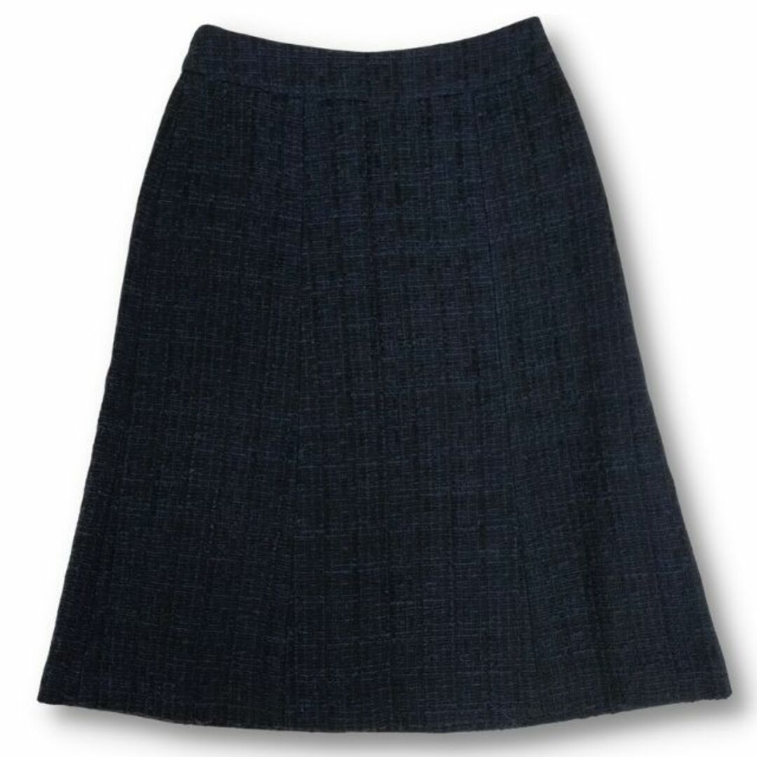 美品 ルイルエブティック スカート スーツ ツイード ノーカラー 卒業式 S レディースのフォーマル/ドレス(スーツ)の商品写真