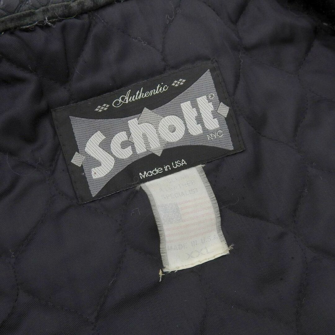 schott(ショット)のショット レーシングジャケット レザー Schott 80-90年代 USA製 メンズのジャケット/アウター(レザージャケット)の商品写真