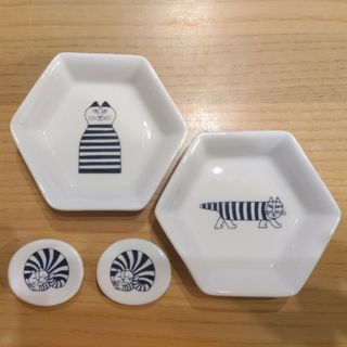 リサラーソン(Lisa Larson)の〚中古〛リサ・ラーソン 醤油皿・箸置きセット(食器)