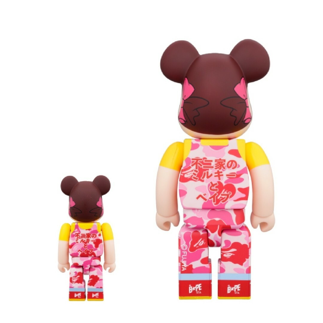 おもちゃ/ぬいぐるみBE＠RBRICK  BAPE(R) × ペコちゃん 100% & 400%