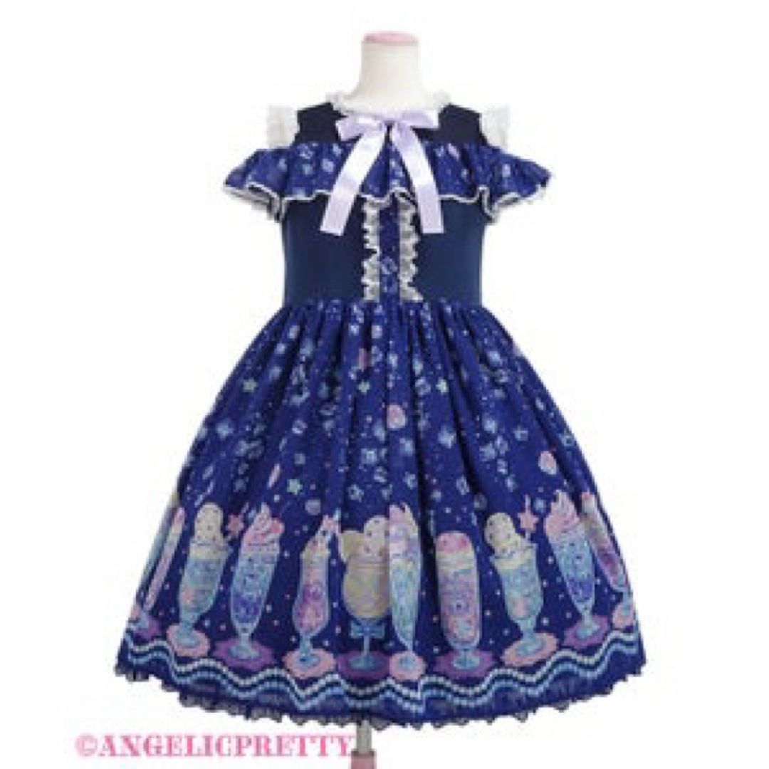 Angelic Pretty(アンジェリックプリティー)のCream Soda Mermaid カットワンピース+カチューシャ レディースのワンピース(ロングワンピース/マキシワンピース)の商品写真