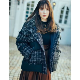 ハーリップトゥ(Her lip to)のherlipto Hooded Tweed Shell Down Jacket(ダウンジャケット)