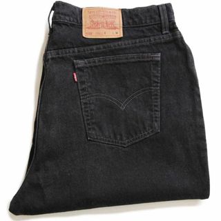 リーバイス(Levi's)の90s USA製 Levi'sリーバイス 522 ブラック デニムパンツ 24 MED★オールド ビンテージ ジーンズ テーパード ワイド バギー ビッグサイズ(デニム/ジーンズ)