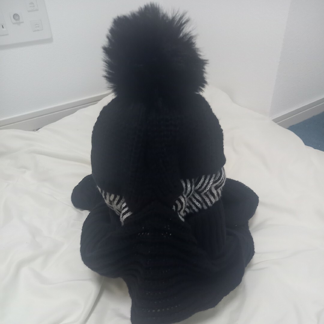 ニット帽 マフラー 帽子 ネックウォーマー バラクラバ冬 防寒 レディースのファッション小物(ネックウォーマー)の商品写真