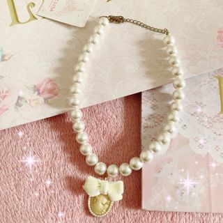 リズリサ(LIZ LISA)の☆リズリサ LIZLISA☆リボン付き☆コインデザインパールネックレス☆新品(ネックレス)