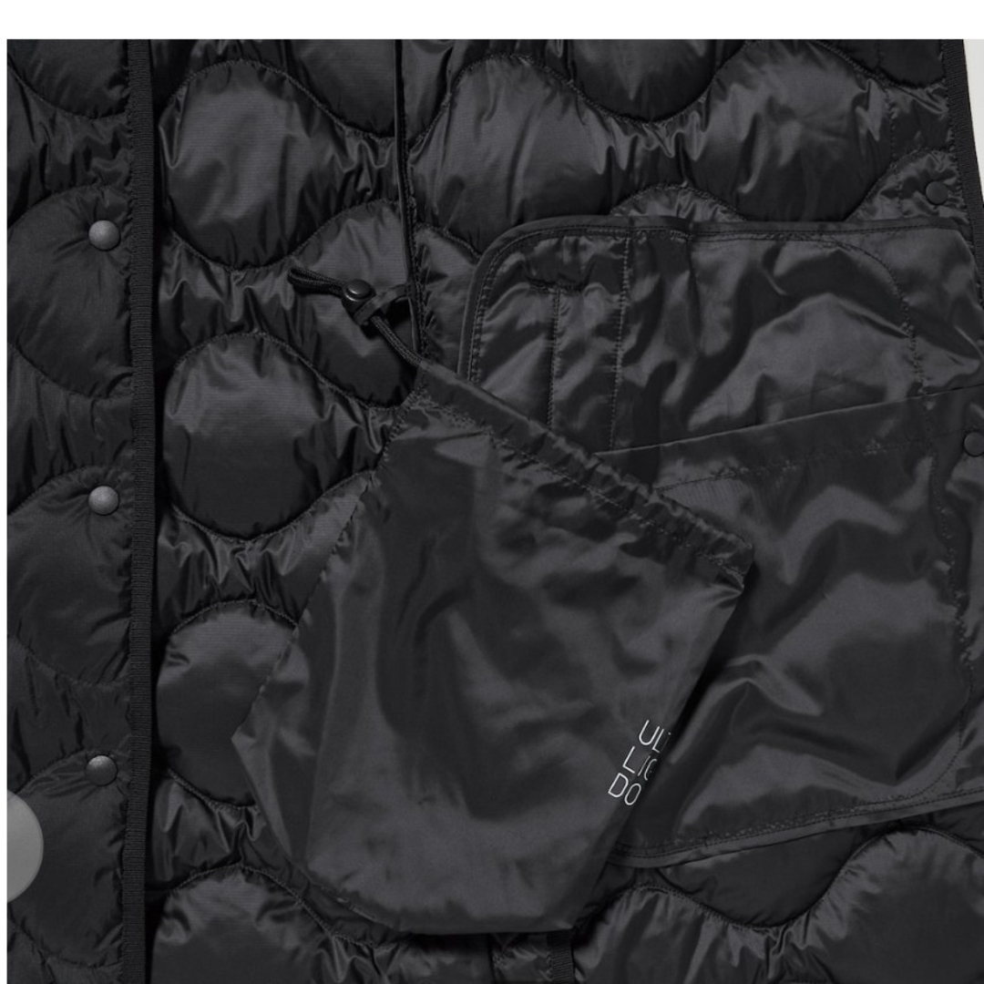 UNIQLO(ユニクロ)のユニクロ/ウルトラライトダウンロングベスト サイズS 色:ブラック【新品】 レディースのジャケット/アウター(ダウンベスト)の商品写真