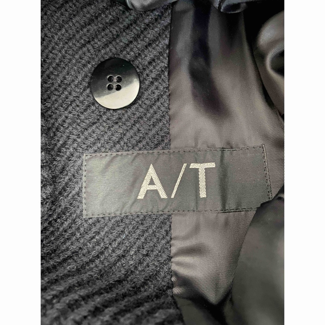 ATSURO TAYAMA(アツロウタヤマ)のATSURO TAYAMA アツロウタヤマ　コート　ウール100%  ネイビー レディースのジャケット/アウター(ピーコート)の商品写真