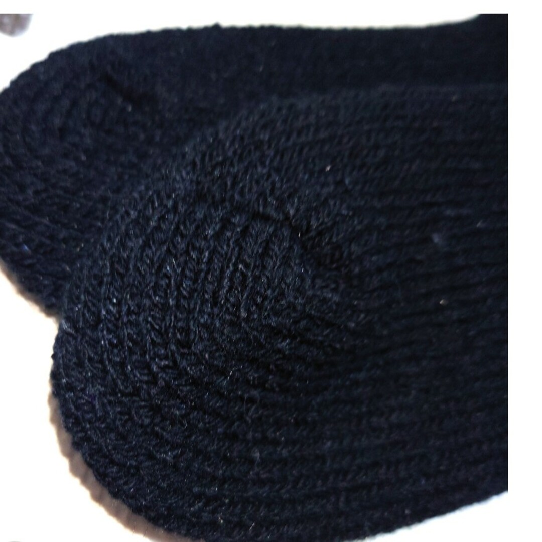 ☆未使用☆あったか靴下　厚手リブ編み    約49cm レディースのレッグウェア(ソックス)の商品写真