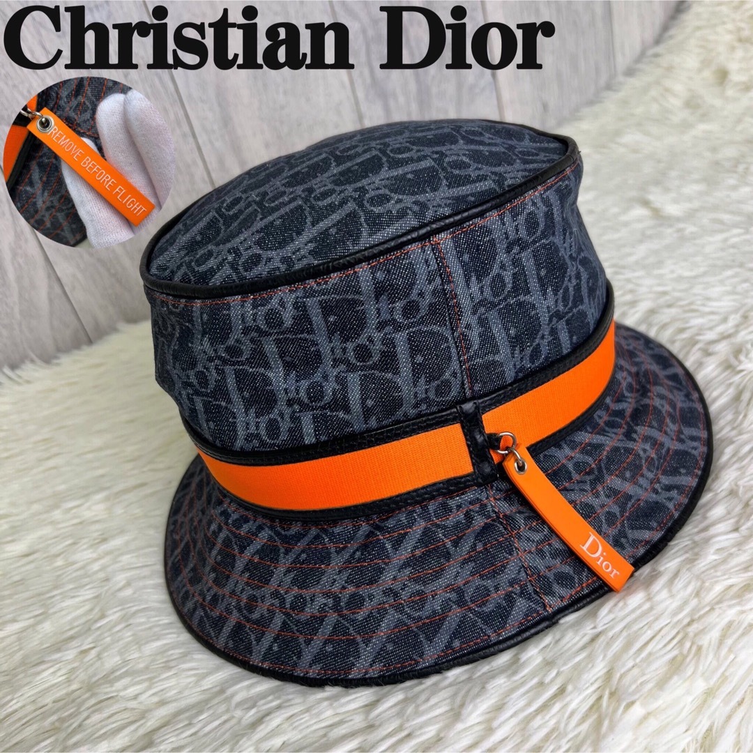 Christian Dior(クリスチャンディオール)の希少♡フライトライン♡極美品♡クリスチャンディオール トロッター バケットハット レディースの帽子(ハット)の商品写真