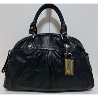 マークバイマークジェイコブス(MARC BY MARC JACOBS)の☆美品☆送料無料☆マークバイマークジェイコブスレザーハンドバッグ☆ブラック☆(ハンドバッグ)