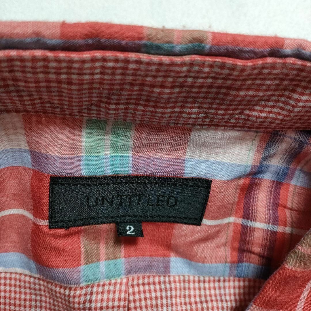 UNTITLED(アンタイトル)のUNTITLED アンタイトル サイズ2　チェックシャツ　ブラウス レディースのトップス(シャツ/ブラウス(長袖/七分))の商品写真