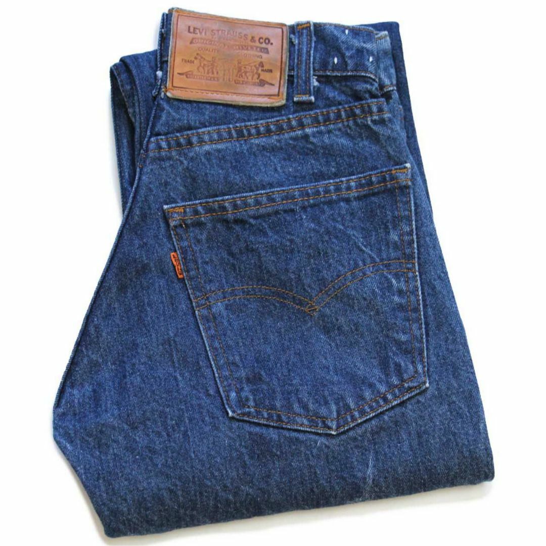 コットンサイズ表記80s USA製 Levi'sリーバイス 502 デニムパンツ w26 L34★オールド ビンテージ ジーンズ ストレート ハチマル 濃紺