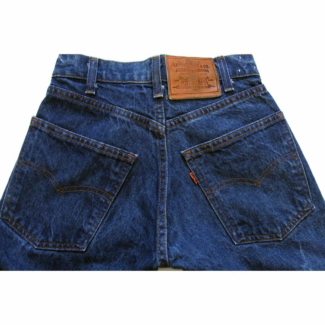 Levi's(リーバイス)の80s USA製 Levi'sリーバイス 502 デニムパンツ w26 L34★オールド ビンテージ ジーンズ ストレート ハチマル 濃紺 レディースのパンツ(デニム/ジーンズ)の商品写真