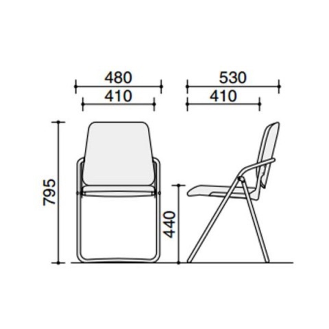 2脚セット コクヨ(KOKUYO) 折り畳みチェア 椅子 インテリア/住まい/日用品の椅子/チェア(折り畳みイス)の商品写真