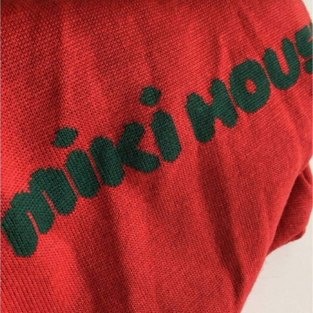 mikihouse(ミキハウス)のミキハウス　長袖　ロゴ　デザイン　セーター　ニット　赤　秋　冬　ファミリア キッズ/ベビー/マタニティのキッズ服男の子用(90cm~)(ニット)の商品写真