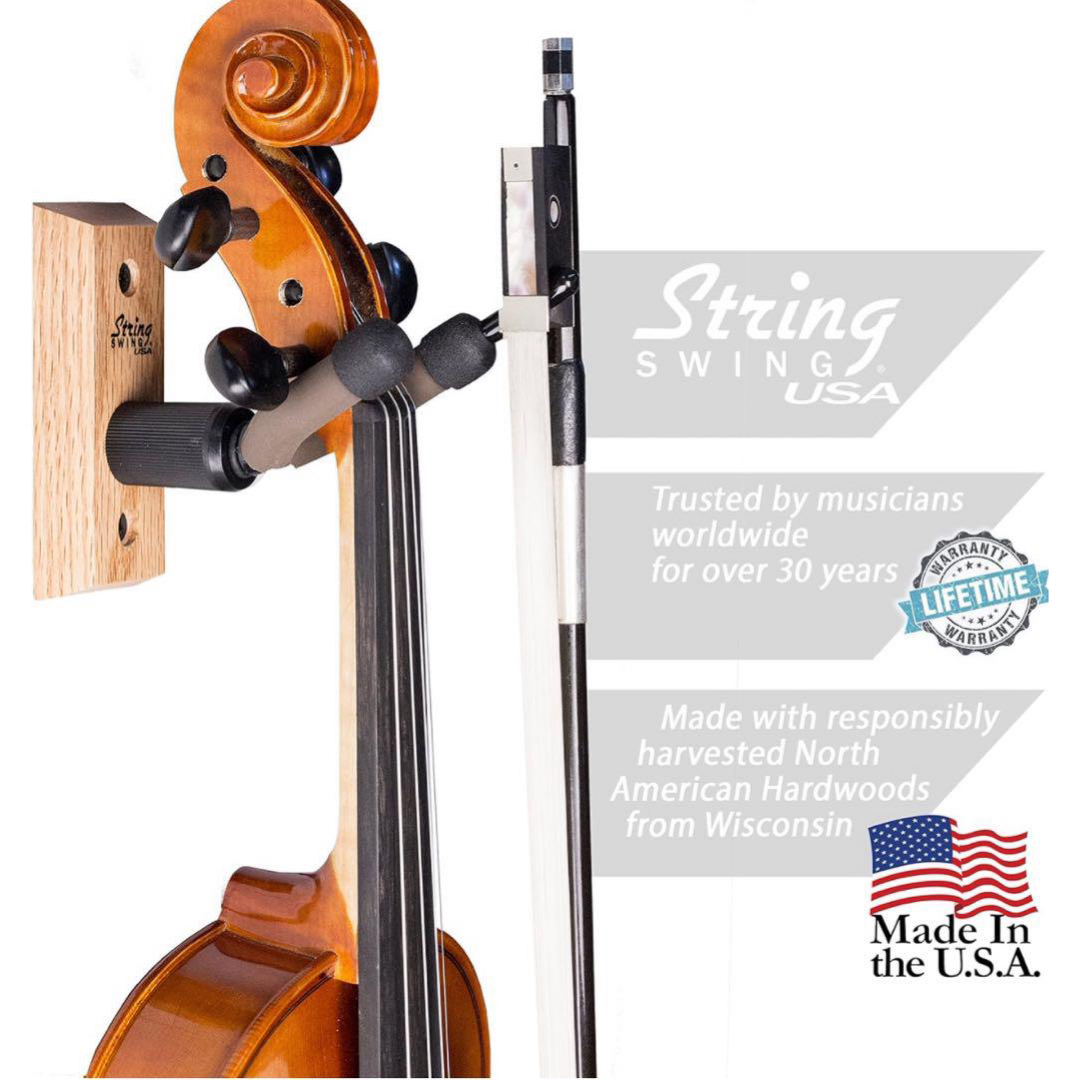 【String Swing】 バイオリンハンガー バイオリンホルダー 壁掛け 楽器の弦楽器(ヴァイオリン)の商品写真