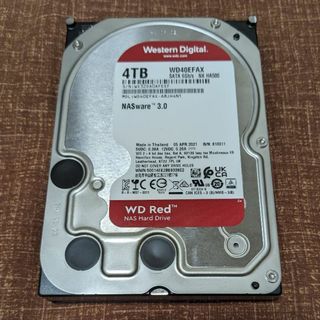 ウェスタンデジタル(Western Digital)の【中古　送料込】WD 4TB HDD WD40EFAX(PCパーツ)