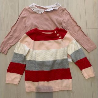 エイチアンドエム(H&M)の92 98 H&M ピンクニット セット セーター まとめ売り エイチアンドエム(ニット)