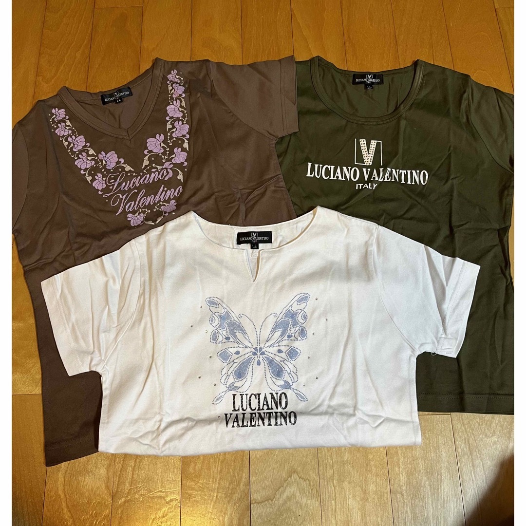VALENTINO(ヴァレンティノ)のLUCIANO VALENTINO Tシャツ3枚セット‼️新品 レディースのトップス(Tシャツ(半袖/袖なし))の商品写真