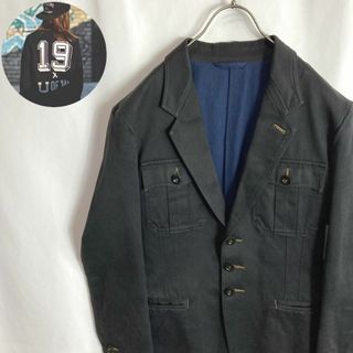 ポールスミス(Paul Smith)の古着 ポールスミス ジャケット ロング丈 ベルト付き ダブルポケット 黒色M(その他)