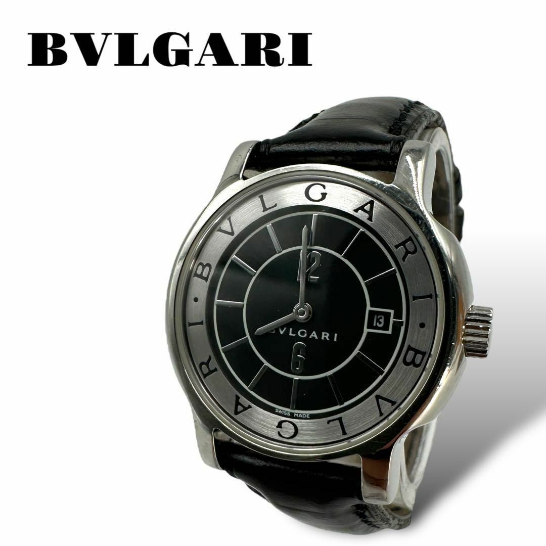 腕時計BVLGARI 腕時計 ソロテンポ ST29S クオーツ 黒文字盤 レディース