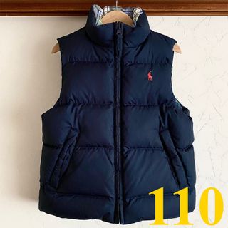 ラルフローレン(Ralph Lauren)のラルフローレン アウター 110 ダウン ベスト ネイビー チェックリバーシブル(その他)