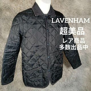 ラベンハム(LAVENHAM)の13-198超美品　ラベンハム　中綿ジャケット　36　キルティング　ネイビー(ダウンジャケット)