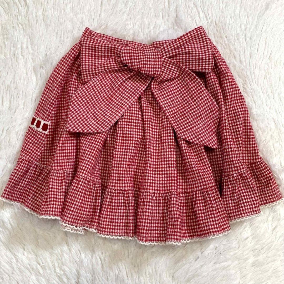 Shirley Temple(シャーリーテンプル)のShirley Temple  シャーリーテンプル スカート チェック柄 リボン キッズ/ベビー/マタニティのキッズ服女の子用(90cm~)(スカート)の商品写真