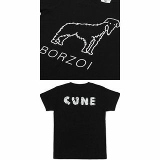 130定価4400円新品 cune キューン 犬ボルゾイ キッズ Tシャツ