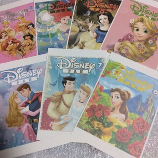 ディズニー(Disney)のディズニーファン30周年ディズニーストア　ポストカードプリンセス7枚(キャラクターグッズ)