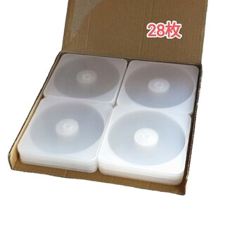 CDケース　空ケース　28枚セット　薄型　半透明　まとめ　DVD(CD/DVD収納)