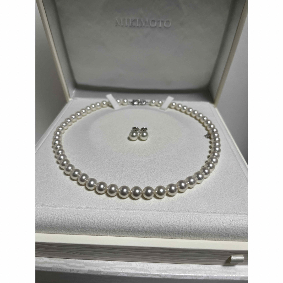 ミキモト MIKIMOTO パールネックレス ピアス セット - アクセサリー