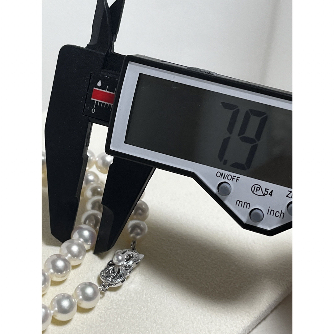 MIKIMOTO(ミキモト)のミキモト　K18  7.5〜8㎜　パールネックレス　8.3㎜ピアスセット　美品 レディースのアクセサリー(ネックレス)の商品写真