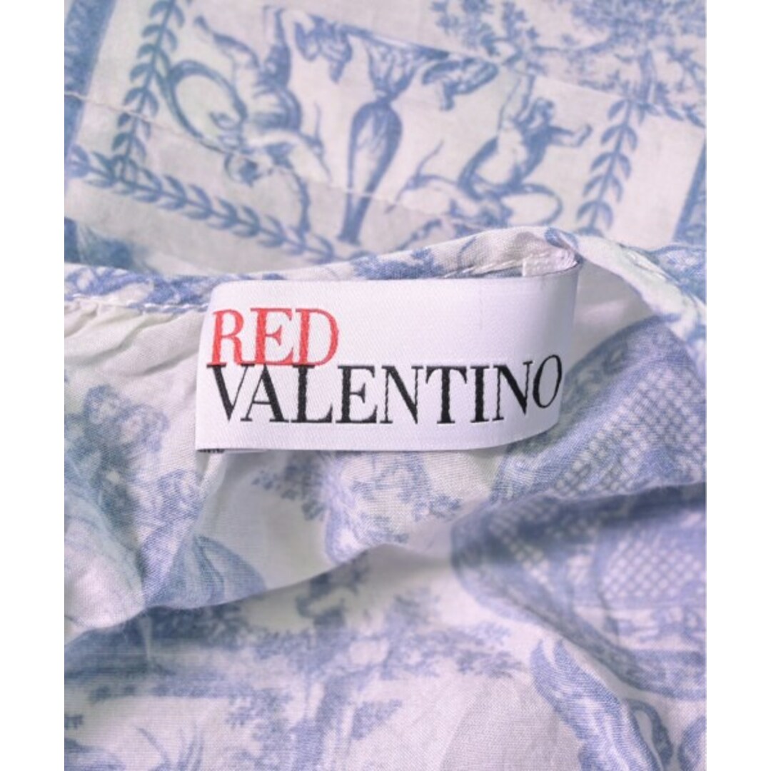 RED VALENTINO(レッドヴァレンティノ)のRED VALENTINO ブラウス 38(S位) オフホワイトx水色(総柄) 【古着】【中古】 レディースのトップス(シャツ/ブラウス(長袖/七分))の商品写真