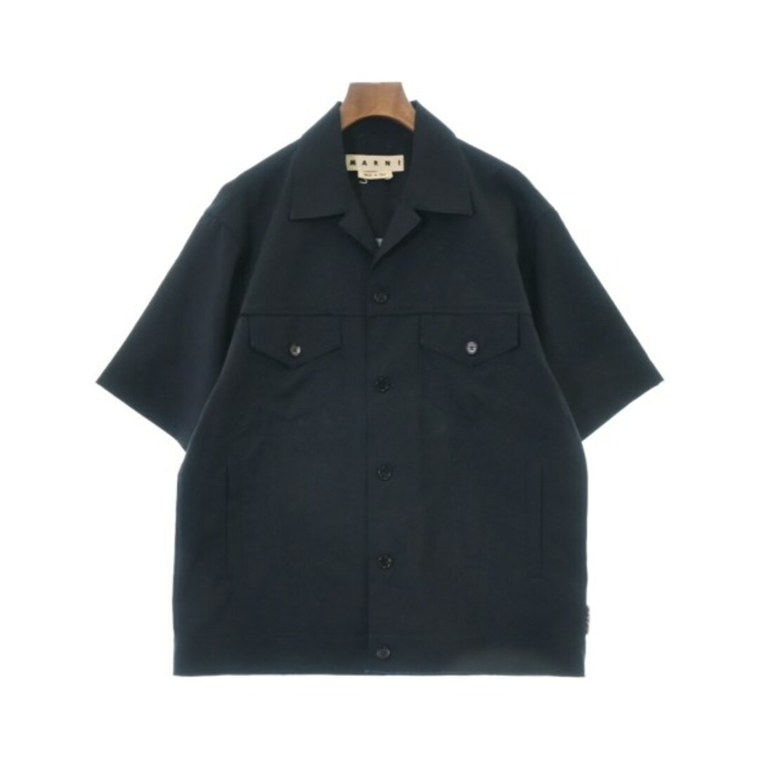 MARNI マルニ カジュアルシャツ 48(L位) 紺春夏ポケット