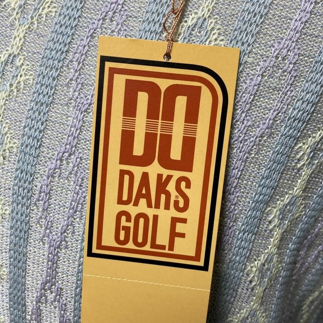 DAKS(ダックス)の【GOLFウェア】未使用 DAKS デザイン ニット パステル ゴルフ Lサイズ スポーツ/アウトドアのゴルフ(ウエア)の商品写真